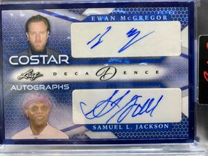 2023 Leaf Decadence Pop Century Ewan McGregor & Samuel L Jackson Framed Auto topps star wars upper deck marvel サインカード 