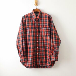 GITMAN BROS ギットマンブラザーズ BDシャツ USA製 赤メインに黒、白、黄色チェック柄 15 1/2-33 （w-3321029）
