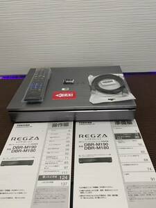 TOSHIBA REGZA レグザブルーレイ DBR-M180メンテナンス済み動作品リモコン新品即決説明書付きます