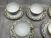 11Y139 HAVILAND LIMOGES Louveciennes カップ ソーサー 金彩 花柄 アビランド リモージュ ルーブシエンヌ ティーカップ 食器 6客 現状品_画像2