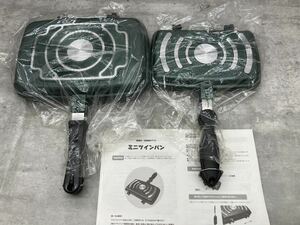 11ta125 未使用品 両面焼きグリル ミニツインパン フライパン 取扱説明所付 両面フライパン ホットパン 