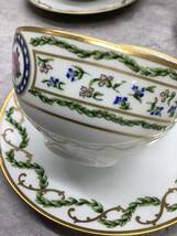 11Y139 HAVILAND LIMOGES Louveciennes カップ ソーサー 金彩 花柄 アビランド リモージュ ルーブシエンヌ ティーカップ 食器 6客 現状品_画像7