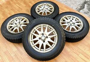 La Strada Tirada 14インチ アルミホイール＆BS BLIZZAK 185/70R14 4本セット★アクア ヴィッツ デミオ スイフト フリード ノート等に