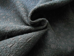 イタリア製処分【v-23】ウールリングジャガード黒135巾2.7m