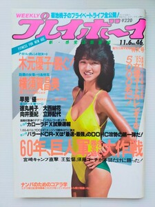 プレイボーイ 1984.11.6 早見優/木元優子 17歳/横須賀昌美/大西結花/徳丸純子/向井亜紀/女子プロ 立野記代/菊池桃子/可愛かずみ/望月真美