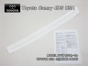 カムリXV70/TOYOTA/トヨタCAMRY純正USリアバンパーアップリケ(CAMRY文字入り)/USDM北米仕様V70クリア透明リアバンパープロテクターUSA