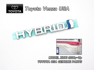 ハリアーXU80/TOYOTA/トヨタVENZA純正USエンブレム-リアHYBRID文字/USDM北米仕様80系HARRIERヴェンザUSAハイブリッドAXUH85.AXUH80