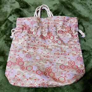 帯で作った巾着袋