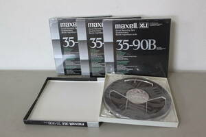 マクセルオープンリールテープ XLⅠ35－90B 4枚セット　未使用品です。7号リール 標準速度で往復90分録音できます。 