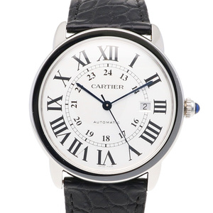  Cartier CARTIER long do Solo XL wristwatch stainless steel 3517 men's used 1 year guarantee beautiful goods 