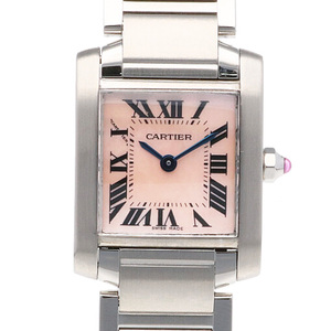カルティエ タンクフランセーズ SM 腕時計 ステンレススチール W51028Q3/2384 クオーツ 1年保証 CARTIER 中古 美品