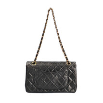 シャネル CHANEL WフラップWチェーンショルダー マトラッセ ショルダーバッグ ラムスキン レディース 中古_画像3