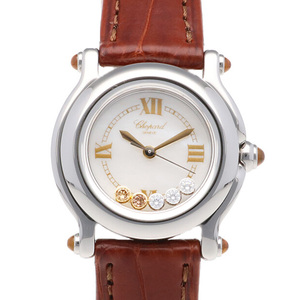  Chopard happy спорт наручные часы нержавеющая сталь 27/8245-30 кварц женский 1 год гарантия Chopard б/у прекрасный товар 