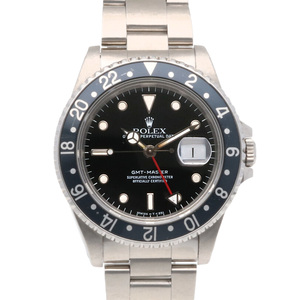 ロレックス GMTマスターI オイスターパーペチュアル 腕時計 ステンレススチール 16700 自動巻き 1年保証中古