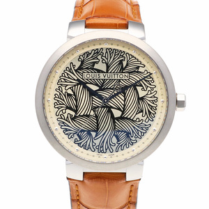 ルイヴィトン LOUIS VUITTON タンブール クリストファーネメス 腕時計 ステンレススチール Q1D04 メンズ 中古 1年保証美品