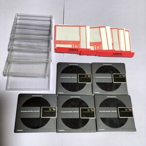 超貴重 MD ミニディスク minidisc 中古 初期化済 V.MAX PROFESSIONAL BLACK 74 5枚セット 記録媒体