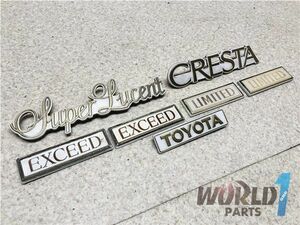 ★希少★ GX71 クレスタ LIMITED 純正 金文字 エンブレム 外装品 CRESTA スーパールーセント EXCEED リミテッド 旧車 当時物