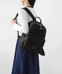 ■■202310即決■ トッカ新品ブラック SIDE FRILL BACKPACK バックパック / リュック