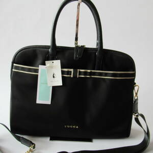 ##202310 prompt decision # Tocca unused black DUAL RIBBON BUSINESS BAG business bag 