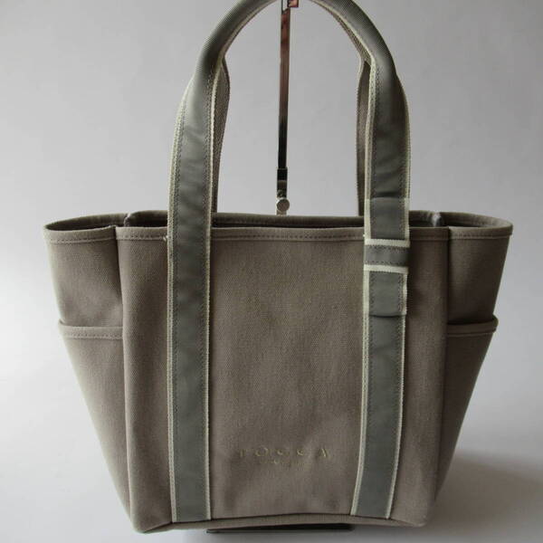 ■■202310即決■ TOCCA トッカ未使用ベージュ POINT OF RIBBON CANVASTOTE キャンバス トートバッグ
