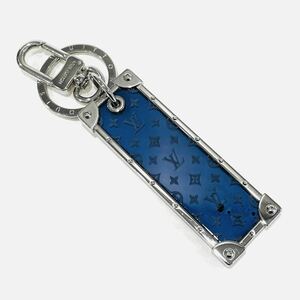 LOUIS VUITTON Louis Vuitton poruto*krep rhythm M68303 key holder monogram blue silver free shipping 