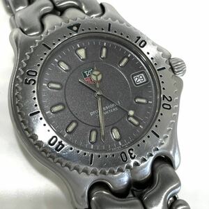 ジャンク品 TAG HEUER タグホイヤー セル デイト WG1113 グレー文字盤 クォーツ メンズ ステンレス 送料無料 