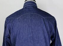 復刻 LEVI'S リーバイス ショートホーン デニム ウエスタンシャツ M アメリカ製 b7308_画像6