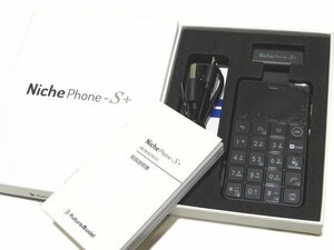 新品同様 NichePhone -S+ 小型 携帯電話 MOB-N18-01 ◇ ブラック ニッチフォン ▼ FutureModel フューチャーモデル 5K