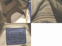 コーチ 22762 ネイビー系 レザー ショルダーバッグ ☆ パンチングデザイン レディース タッセル COACH ▼ 5K_画像4