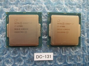 ジャンク品 Intel Core i7-6700K SR2L0 4.00GHz 2個セット【DC-131】 
