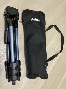 Velbon(ベルボン)ビデオカメラ三脚(CX-888BLUE)/アルミニウム/クイックシュー対応/脚段数4段/3ウェイ雲台付き/ソフトカバー袋付き/自撮り