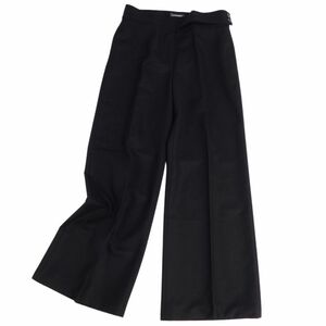  ultimate beautiful goods Chanel CHANEL pants 05A wide pants long pants wool bottoms lady's Italy made 38 black cg10mt-rm05e25773