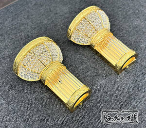 1円～新品 壁掛 シャンデリア 2個セット ゴールドメッキ 金華山 サロンバス 男の城 観光バス デコトラ C1683S