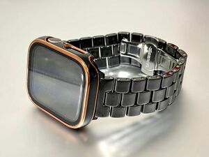 アップルウォッチバンド セラミックベルト Apple Watch 用　純セラミック カバー　ケース　画面保護付