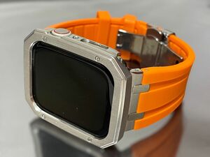 アップルウォッチバンド ラバーベルト AppleWatch ケース　カバー　ウルトラ　40 41 44 45 49mm ultra