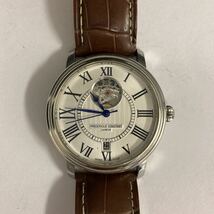 FREDERIQUE CONSTANT 腕時計 白文字盤 茶 革ベルト 稼動品_画像1