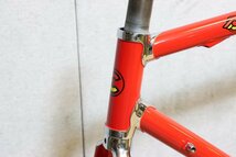 値下げ! □cinelli チネリ SUPERCORSA クロモリフレーム COLUMBUS SL ロッソフェラーリ スレッドフォーク仕様 52size 未使用品_画像5