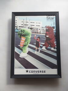 CONVERSE ガチャピン＆ムック ★★額装品★★ コンバーススニーカー広告 雑誌掲載広告 ポンキッキ インテリアに♪ 贈り物にも♪