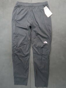 ★ 新品 10890円 メンズ L ノースフェイス Anytime Wind Long Pant 撥水 軽量 ウインドシェル PERTEX 裾ファスナー ランニング 黒 NB62286