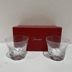 【AMT-7608】 Baccarat バカラ ロックグラス バカラグラス ペア 箱付き ペアグラス 食器 ブランド クリスタルガラス 高級グラス