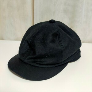 BLACKSIGN ブラックサイン 6パネル コットン キャスケット 帽子 ハンチングキャップ ワーク 40 ブラック(黒）