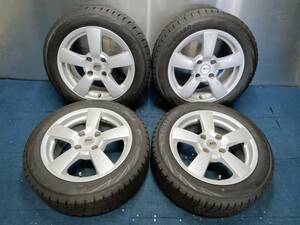 ★9-9.5分山★21年製★ ヨコハマiceGUARD iG70 185/55R15　ST ALURAD D5 15×6.5J +35 4H-108 4本セット スタッドレス　A871