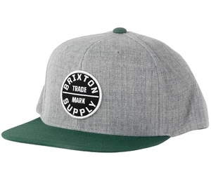 Brixton Oath III Snapback Hat Cap Heather Grey/Spruce キャップ 