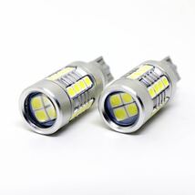 【送料無料】ヘッドライト級 超爆光 驚異 4000lm T16 LED バックランプ キャンセラー内蔵 6500K 純白 New 3030 チップ 28発 無極性 2個入_画像7