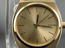 [A1219]1円～☆メンズ腕時計 クォーツ ニクソン NIXON タイムテラー ゴールドカラー THE TIMETELLER 動作品_画像3