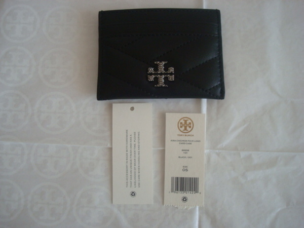 新品・未使用 ・送料無料 トリーバーチ TORY BURCH Tロゴ レザー 革 カードケース 黒 ブラック 直営店購入