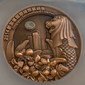 最高鑑定評価 2014年 シンガポール 銅メダル カッパー マリーナベイサンズ NGC鑑定MS69RB SINGAPORE AE Medal
