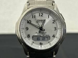 稼動品　A1　CASIO　カシオ　WVA-M630　WAVE CEPTOR　ウェーブセプター　白文字盤　メンズ腕時計　ブランド腕時計　現状品