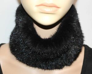 MS01[ limitation * mink fur neck warmer * meat thickness ] fashion accessories woman lady's fur fur muffler stole snood black color 