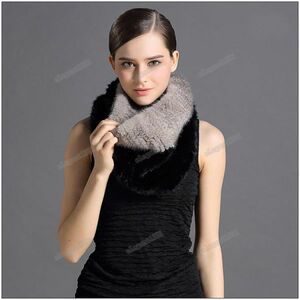 TM31[ jewel of fur mink with knitting neck warmer / snood ] lady's fur muffler stole fur fashion for women woman 
